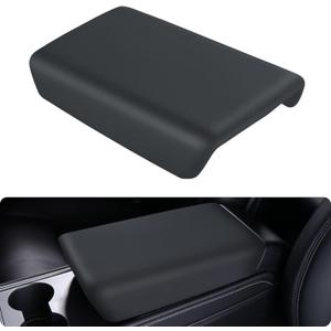 BASENOR 2025 Upgraded Tesla Model 3 Model Y Center Console Cover TPU Armrest Cover Non-Slip Protector Armrest 2017-2024 Tesla Interior Accessories Black (Not Compatible with 2024 2025 Tesla Model 3)