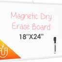 Mr. Pen- Magnetic Whiteboard Dry Erase, 18x24 Inches, Dry Erase Board with Black Fine Point Marker, Magnetic White Board for Students, Home, Office and Classroom