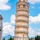 1000 Piece Jigsaw Puzzle for Adults - Leaning Tower of Pisa Italy Picturesque Landscape Wooden Puzzle