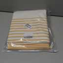 Awellife Boho Yellow Shower Curtain for Bathroom Farmhouse Cotton Stripe Tassel Shower Curtain Natural Texture 72" L x 60" W