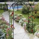 Garden Arch Trellis,Metal Pergola Arbor, Wedding Arch Flowers Frame Backdrop Stand,Garden Arch Arbor for Climbing Plant Wedding Bridal Party Decoration,Assemble Freely 2 Sizes