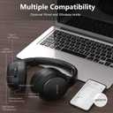 RUNOLIM Hybrid Active Noise Cancelling Headphones, Wireless Over Ear Bluetooth Headphones with Microphone, 70H Playtime, Foldable Headphone with HiFi Audio, Deep Bass for Home Travel Office