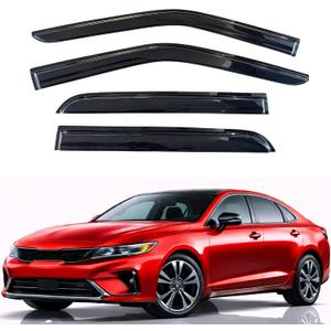 KPY Rain Guards Fit for 2021-2026 Kia K5, Out-Channel Window Visors Vent Wind Deflectors 4PC, Car Accessories for 21-26 Kia Optima