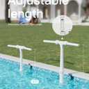 2025 Height Upgrade Pool Fountain for Above Ground/Inground Pools with Dual High-Pressure Spray, 360 Adjustable Cooling Jet & Relaxation - Waterfall Sprinkler Cooler (White)