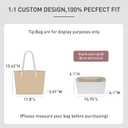 Lightweight Purse Organizer Insert Compatible with Coach City 30 Tote Bags, Zipper Bag Organizer with Cup Holder, 9 Pockets Handbag Stroage Travel Dividers,White-Beige/Medium