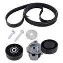 Serpentine Belt Tensioner Bolt Idler Pulley Drive Kit Compatible with 2006-2013 BMW 128i 323i 325i 325xi 328i 330i 330xi 525i 525xi 528i 528xi 530i 530xi X3 3.0L L6 Replaces 11288624196 6K1990