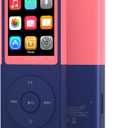 MP3 Player with Bluetooth  Portable Bluetooth Mp3 Music Player,EQ,Breakpoint Play,Shuffle/Repeat,Music by Artist/Album/Style,FM Radio,Recorder,E-Book,SD Card Slot (Pink,64GB)