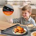Food Warming Mat with Heat-Resistant Pad, 26X15 Inch, 6 Temperature & 6 Timer Settings, Child Lock Safety,Food Warmer Chafing Dishes for Buffet,Gatherings,Parties,Everyday Use