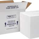Polar Tech 227C Thermo Chill Insulated Carton with Foam Shipper, Medium, 15.5" Length x 13.75" Width x 10.5" Depth, 2 Count (Pack of 1)