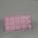 NOVO OVO Old School Wide White French Short Sharp Square Tip Nail Tips Press on BABY PINK, Need Builder Gel Top Coat Nail Glue, Soft Gel Full Cover Fake Nail Extension, for DIY x 15 Sizes 240 pcs