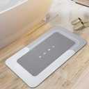 Housego Absorbent Bath Mat, Quick Dry Bath Rug, Non-Slip, 2PCS, Light Gray