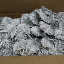 5ft Per-Lit Snow Flocked Christmas Tree, Artificial Christmas Tree with 200 Warm White Lights, 551 Branch Tips, Premium Green Full Xmas Tree for Easy Holiday Setup, Foldable Metal Base