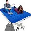 EnerPlex Camping Air Mattress with Built in Pump - Queen Blow Up Mattress for Travel & Guests - Portable Bed for Adults and Kids - Blue