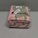 Jacquotha 4-Piece Hand Towels with Pink Tulips Pattern, Small Size 13x28 Inches, Cotton