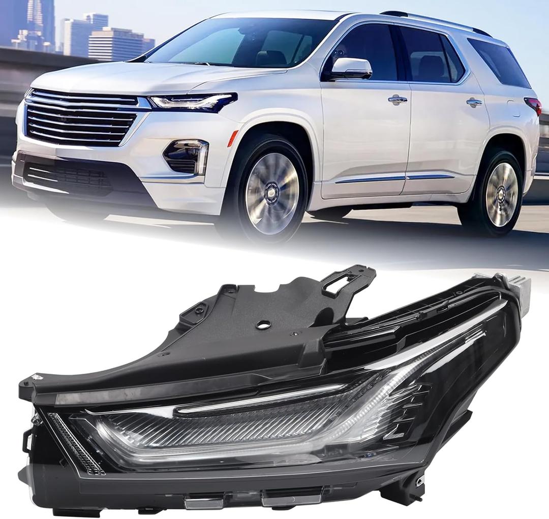 LH Upper LED Signal Daytime Running Light Fit for 2022 2023 Chevy Traverse Headlight Front Headlamp Assembly DRL Daytime Run Lamp Left Driver Side 85584765