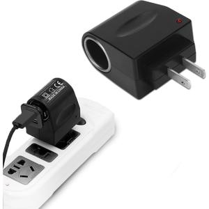 Universal AC to DC Car Cigarette Lighter Socket Adapter Converter, Cigarette Lighter Adapter to Wall Plug, DC 12V 500mA Vehicle Power Inverters, Automotive Female Socket for Car Electronics