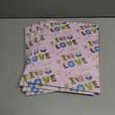 4 x RiukRaiu Valentine's Day Wrapping Paper for Men Women - Pink Gift Wrap Balloon Heart Envelope for Romantic Lovers Wedding - 4 Folded Sheets 28 X 40 Inch, Easy to Store