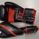 Sanabul Essential Gel Boxing Gloves for Men & Women, Kickboxing MMA, Muay Thai Gloves and Heavy Bag Training Punching & Sparring, Black/ Red 16 oz