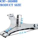 DC97-16509B (OEM) Washer Flange Shaft Assembly & DC60-40137A Hex Mounting Bolt (6pcs) & DC69-00804A Gasket Seal Replacement for Sam Washer, Replaces Part Numbers DC97-16509A DC97-16509C 2-Year QA