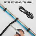 4 x 96 ft x 1/2 inch Hook and Loop Roll, Reusable Fastening Cable Ties, Multi-Purpose Cable Management Wire Ties Cable Straps for Organizing Home, Office and Data Centers