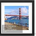 9x9 inch Wood Picture Frame for Wall Hanging or Tabletop Square Photo Frames with 1 Mats Display 7x7 inch for Baby Scan,Poster,Walls Decoration,Anniversary,Wedding,Christmas,Diamond Painting(Black)