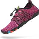 Mishansha Water Shoes for Women Men Barefoot Beach Shoe Quick Dry Aqua Swim Socks for Surfing Yoga Size 4.5-15 Women/3-13.5 Men (Purple Pizzazz)