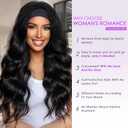 Headband Wig Human Hair Body Wave Wigs for Black Women 180% Density Wear and Go Glueless Wig None Lace Front Wig Brazilian Virgin Hair Natural Balck Human Hair Wig (16in)