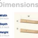 Wall Floating Shelves, Rustic Wood Shelf for Wall Mounted - Wooden Handmade Shelves for Bathroom Kitchen Livingroom - No Stain - DIY(Unfinished, 24 Inch - 2 Pack)