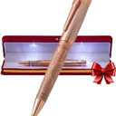 S&R Somit Fancy Pen with Gift Box - Luxury Pen for Women Valuable Business, Office, Executive Gift for Family & Friends Special Engraving & Led Decorative Box (GOLDEN ROSE)