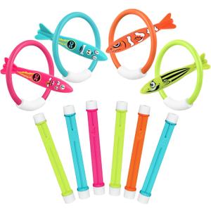 Korlon Tec Pool Toys for Kids Ages 4-8 8-12, Underwater Summer Pool Diving Toys Set Games, Training Dive Swim Water Toy for Boys Girls Adults