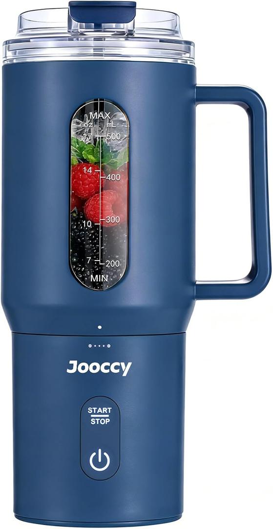 18oz Portable Blender, Cordless Travel Blender for Smoothie with Ice Crushing Blades, Auto Reverse Blending for Smoothie and Protein Shake