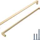10 Pack 10 Inch(254mm) Kitchen Cabinet Handles Brushed Gold Cabinet Pulls Kitchen Cabinet Hardware Drawer Pulls for Cupboard Wardrobe