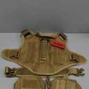 Tactical Dog Harness with Handle for Large Dogs,2X Metal Buckle, Dog MOLLE Vest with Pockets,No Pull Adjustable Pet Harness, Easy Control Dog Vest Harness for Working Training (Khaki, XL)