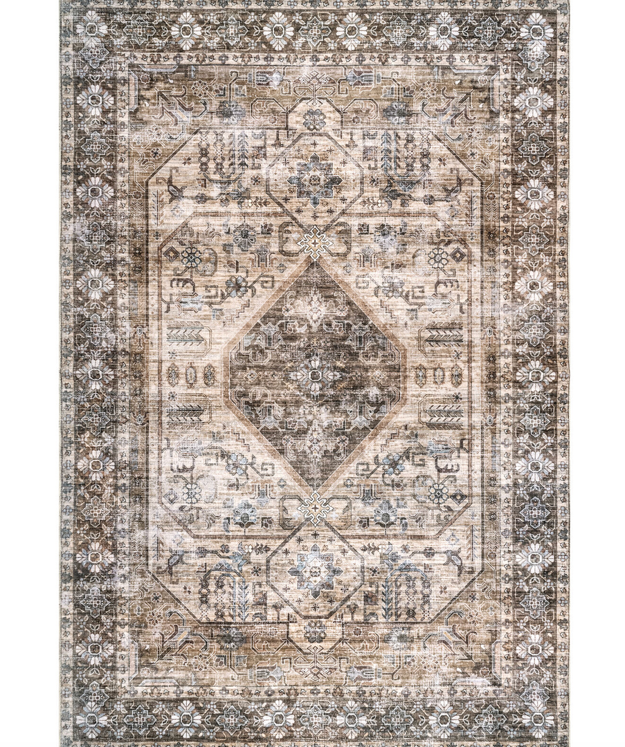 nuLOOM Devin Traditional Light Brown Indoor Machine Washable Area Rug   Birv32A 2,6 x 6 "