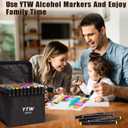 YTW Alcohol Markers, 80 Colors Dual Tip Art markers, Drawing Markers, Coloring Marker for Adults Coloring Drawing, Chisel & Fine