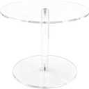 Acrylic Cake Stand for Dessert Table, 7.8 Inch Clear Round Cupcake Stand Display Riser for Birthday Party Wedding Event, Pastry Candy Pizza Display (Small)