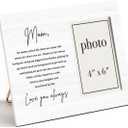 Mother of the Bride Gifts Picture Frame, Wedding Gifts for Mom from Bride Daughter, Love You Always Mom Photo Frame for 4 x 6 Inch Photo