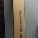 Retractable Baby Gates - 200" Extra Wide Retractable Dog Gate, 42" Extra Tall Mesh Gate Pet Gate with Support Rods, Long Child Safety Gate for Stairs Doorways Indoor Outdoor Large Openings - Black