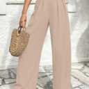 Acelitt Womens Casual Lightweight Palazzo Pants, S-XXL (Beige, S)