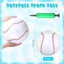 Zhanmai 6 Pack Inflatable Baseball 16 Inch Blow up Beach Ball Large Sport Pool Ball with Pump for Adults Teens Gift Summer Outdoor Party Decorations