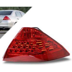 Tail Light Compatible With 2006 2007 Honda Accord Sedan Right Passenger Side Taillight W/Bulb W/O LED Board Replace 33550SDAA32(Red)