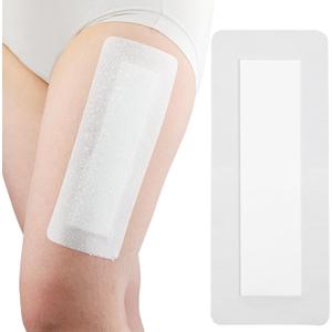 10 Pcs Knee Replacement Incision Adhesive Island Dressing 4"x12" Bandage Breathable Bordered Gauze Pads for Post Surgery Hip Replacement Recovery Wounds Cover Women Men Patients
