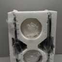 Bektas Gold Wall Lamp Sconces Set of 2 with White Globe Glass Shade - Living Room & Bedroom Wall Lights