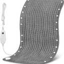 Snailax Heating Pad & Foot Warmer, FSA HSA Eligible with 6 Temperature Settings & Auto Shut Off, 17x33, Washable Fast Heated Pads for Back Pain Relief,Abdomen,Feet,Back,Cramp(Grey) (17"x33" Grey)