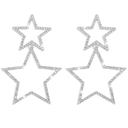 Star Earrings For Women Sparkly Rhinestone Dangle Earring For Holiday Weddings Birthday Parties
