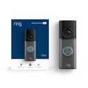Ring Wired Doorbell Pro (newest model), Home or business security, Retinal 4K with wide-angle video, 10x Enhanced Zoom, and Low-Light Sight, Deep Silver