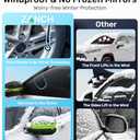 Zanch Windshield Cover for Ice and Snow [3-Second Snow Removal & 7-Layer Full Coverage] 6-Point Snowproof Fixation & Reflective Mirror Covers, Fits Sedans and Compact SUVs M (62'' x 49'')