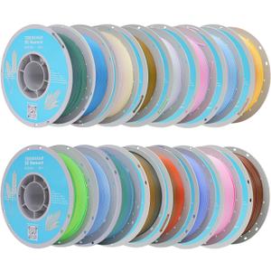 Matte Rainbow PLA 3D Printer Filament, 16 Rolls,1KG Spool(2.2lbs) 1.75mm, Multicolor Gradient Filament Bulk for Most FDM 3D Printers,16 Different Matte Rainbow Colors