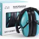 Pro For Sho 34dB NRR Hearing Protection Ear Muffs  Highest NRR Compact Design Ear Protection for Loud Events & Sensory Use (Standard, Teal)