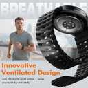 Sport Band for Samsung Galaxy Watch 7 5 4 6 FE 44mm 40mm/for Galaxy Watch 6/4 Classic 47mm 43mm 46mm 42mm/Watch 5 Pro 45mm, No Gap Breathable Soft Silicone Strap 20mm Replacement Men Women, Black